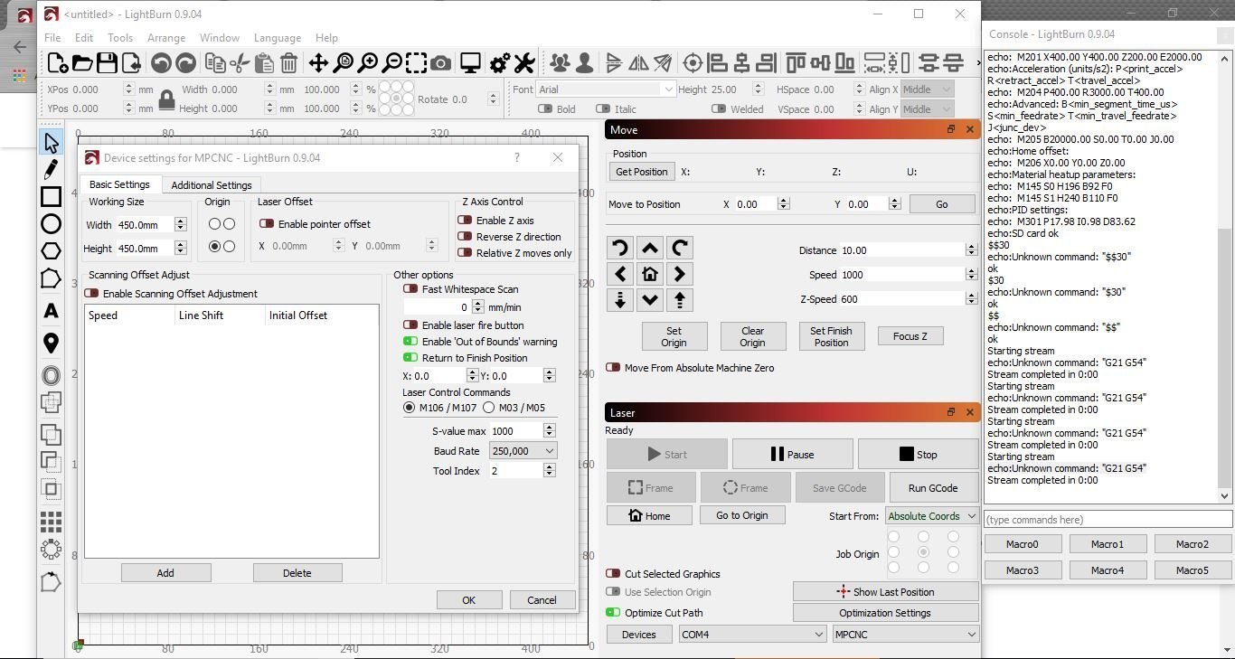 lightburn settings